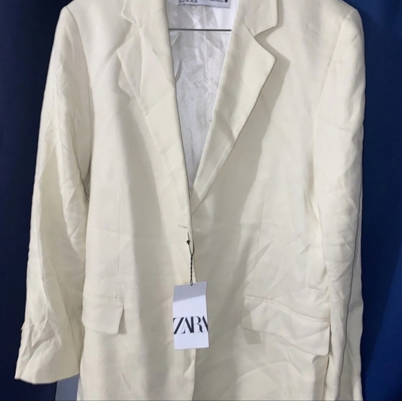 Zara oversized beige blazer size L - Picture 2 of 5